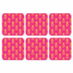 Ananas - Trendy - Roze onderzetter kurk middel 366 -3d