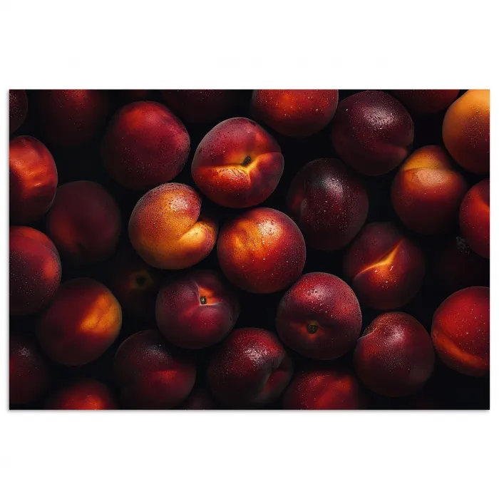 Fruit - Close up - Nectarines poster papier klein -3d