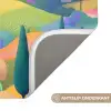 Landschap - Paars - Pastel - Huizen Badmat klein -USP_AntislipNL