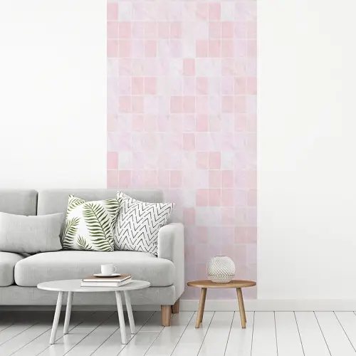 Marmer - Patroon - Mozaïek - Roze fotobehang vinyl groot 64 -woonkamer
