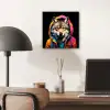 Graffiti - Wolf - Jas - Zwart aluminium wit klein -sfeer5