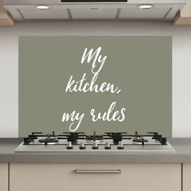 My kitchen, my rules - Spreuken - Quotes keuken achterwand spatscherm klein -3d_website