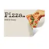 Pizza - Kaas - Pepperoni Muursticker klein -3d
