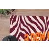 New era - Bordeaux - Zebraprint muismat rubber klein -closeup