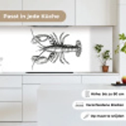 Kreeft - Zwart - Wit keuken achterwand 2 middel -sfeer4_DE