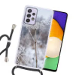 Schermbloem - Rijp - Kristallen - Winter - Delicaat Hoesje Samsung Galaxy A52 5G met koord klein -sfeer1
