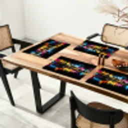 Skyline - Brug - Verlichting - Kleuren Placemat vinyl groot -zzsfeer4_Kitchenyeah-website