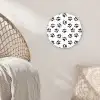 Paw - Pattern -Black Wandcirkel plexiglas klein 852 -sfeer5