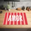 Amor - Strepen - Rood - Roze Inductie beschermer vinyl 3mm klein -sfeer5