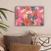 Roze - Bloemen - Wit - Oranje canvas 2cm klein -sfeer1