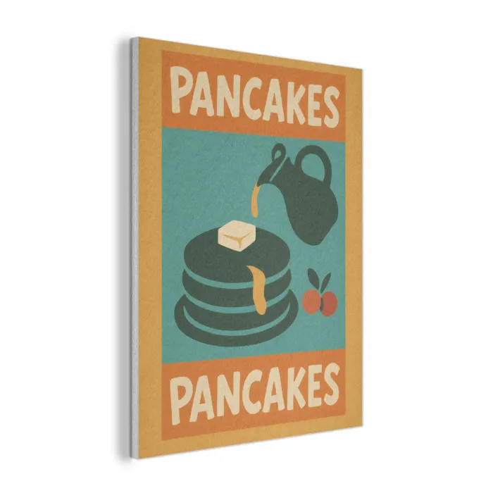 Pannenkoeken - Siroop - Illustratie - Oranje PET vilt klein -3d
