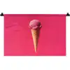 Schepijs - Roze - Hoorntje Wandkleed katoen klein -zz3d