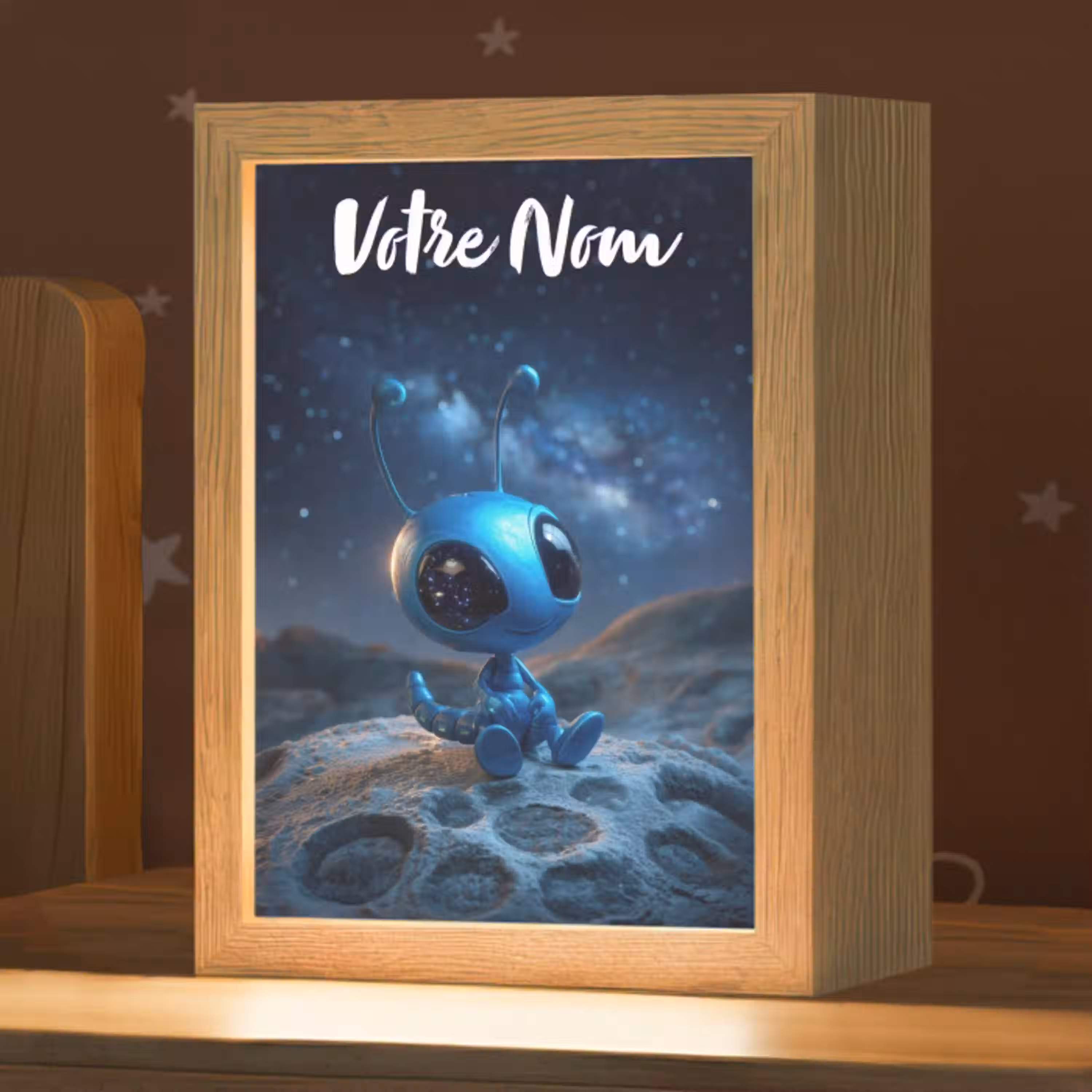 Ruimtewezen - Blauw - Galaxy Light Box met kabel (Kinderlampje) klein -zzz_3d_website