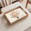 Bloemen - Quote - Beige - Lint Dienblad Rechthoek middel -sfeer1