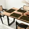Spat - Waterverf - Geel - Zwart Placemat vinyl groot 368 -zzsfeer4_Kitchenyeah-website