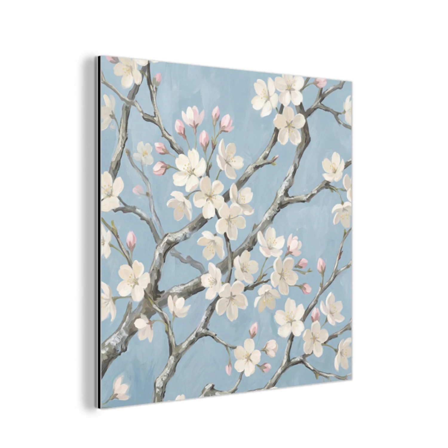 Takken - Kersenbloesem - Blauw aluminium wit klein -3d