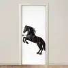 Zwart - Paard - Portret deurposter klein -3d_beige