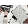 Parelmoerglans - Wit - Schelp laptophoes neopreen klein 279 -bureau