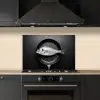 Pan - Vis - Zwart - Wit keuken achterwand spatscherm klein -sfeer1
