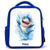Haai - Tanden - Water Kinderrugzak - Blauw middel -3d