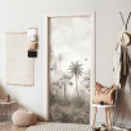 Jungle - Palmbomen - Natuur deurposter klein -sfeer6