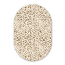 Luipaard - Klassiek - Beige Wandcirkel Ovaal Aluminium middel 839 -3d