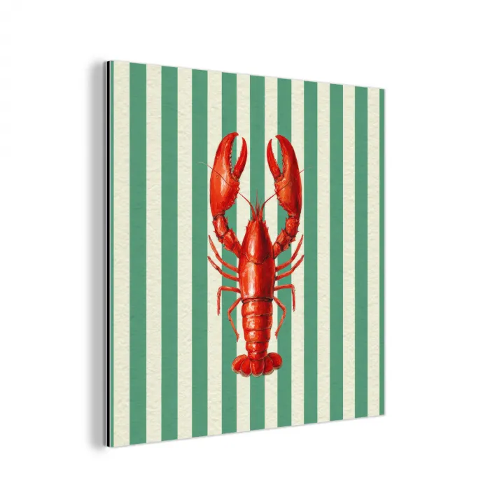 Kreeft - Strepen - Realistisch - Zomers aluminium wit klein -3d