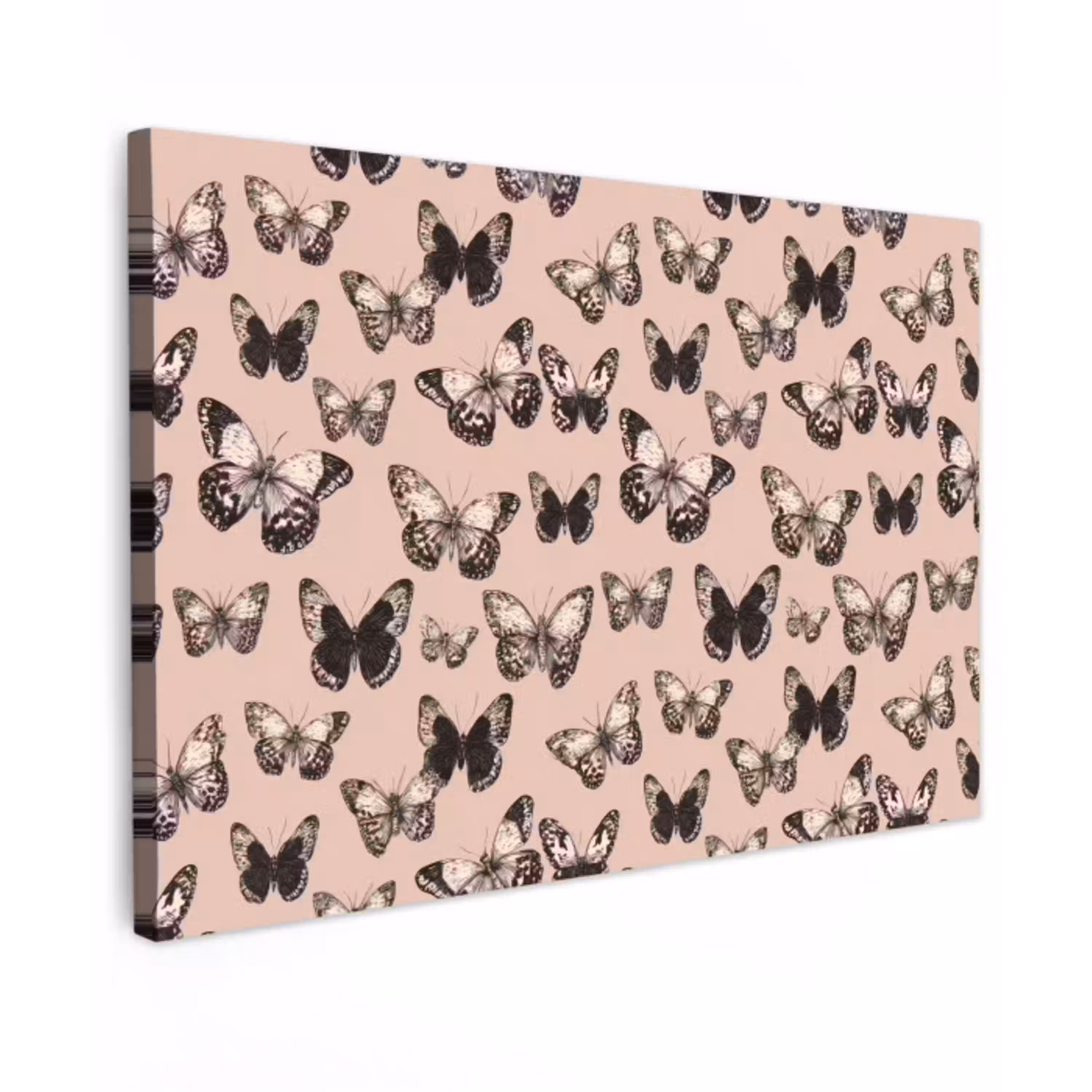 Tijdloos - Vlinders - Perzik canvas 2cm klein 34 -z3d