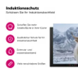 Schotse Hooglander - Sneeuw - Bergen - Winter Inductie beschermer vinyl 3mm klein -zzzzzzz-lf-ups