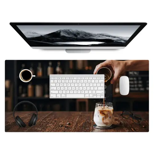 Espresso - Melk - Café Muismat XXL klein -3d