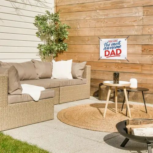 Papa - Vaderdag - Spreuken tuinposter los doek klein -sfeer4