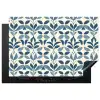 Flora - Modern - Blauw Inductie beschermer vinyl 3mm klein 276 -3d