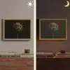 Donkerbruin - Bloem - Textuur - Artisjok Light Box met batterij (Wandlamp) middel -sfeer3