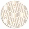 Beige - Geometrie - Patronen - Abstract Wandcirkel plexiglas klein 852 -3d