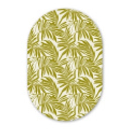 Palmblad - Patroon - Groen Wandcirkel Ovaal Forex klein 630 -3d