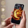 Mozaïek - Glas - Maan - Donkerblauw Telefoonhoesje iPhone 17 Pro klein -sfeer3_NL