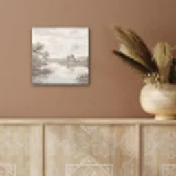 Landschap - Water - Natuur - Sepia aluminium wit klein -sfeer4