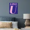 Love - Blauw - Valentijn poster papier klein -sfeer2