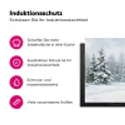 Bospad - Dennen - Sneeuw - Winter - Rustgevend Inductie beschermer vinyl 3mm klein -zzzzzzz-lf-ups