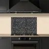 Terrazzo -  Patroon - Zwart - Wit keuken achterwand spatscherm klein 900 -sfeer1