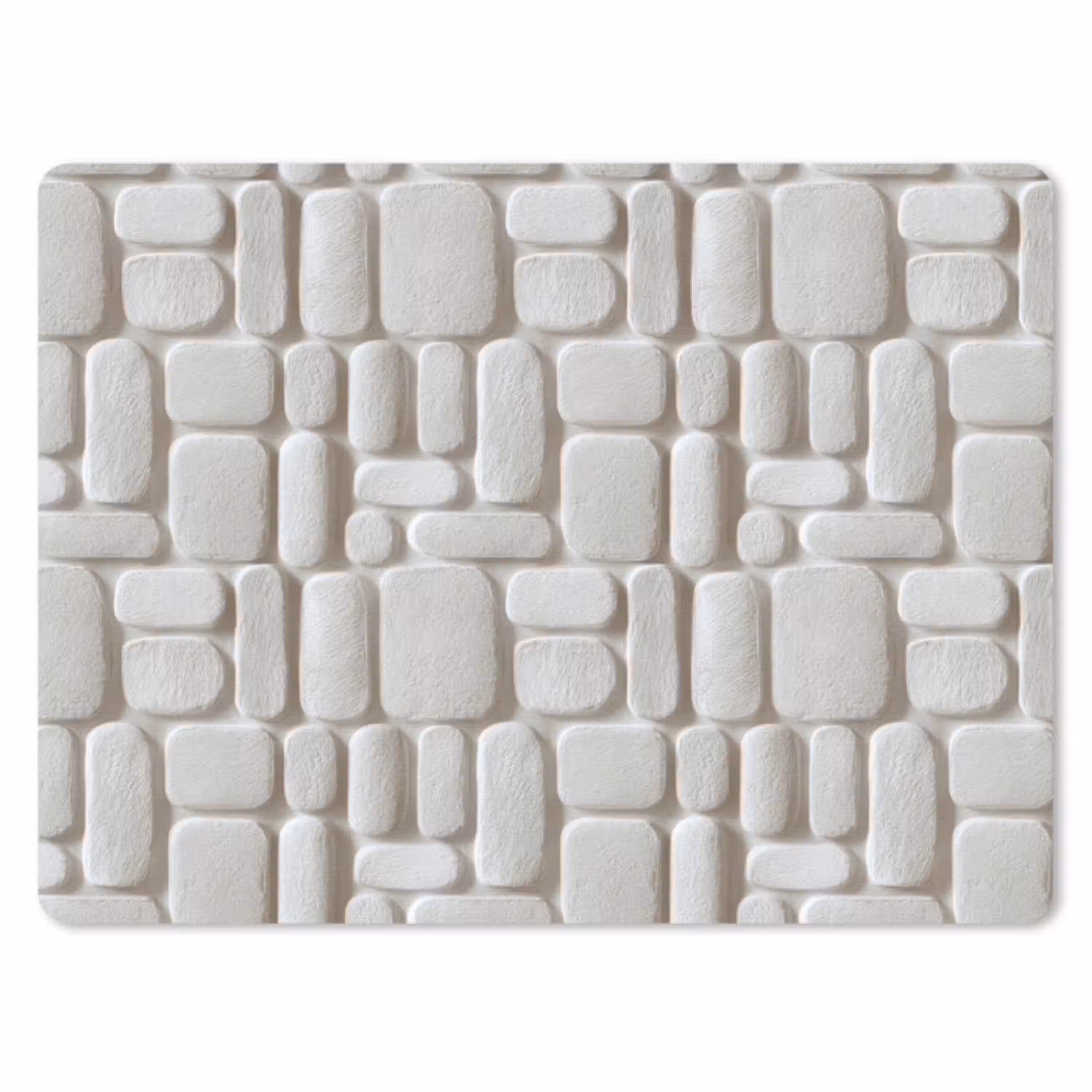 Reliëf - Structuur - Wit muismat rubber klein 262 -3d