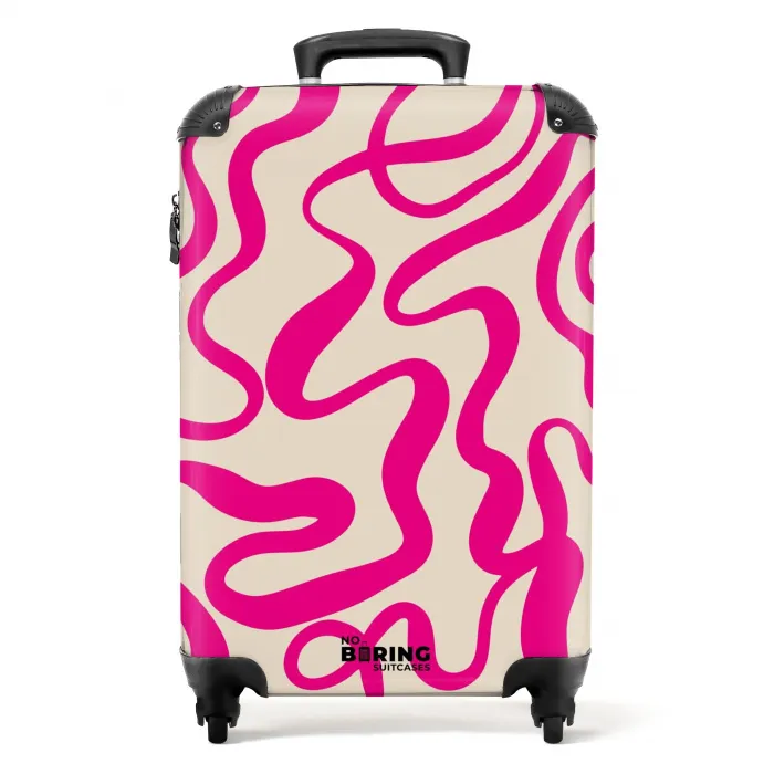 Abstract - Golvende lijnen NBS - Handbagage koffer - Kinderen Unisex middel -productfoto_recht