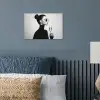 Vrouw - Champagne - Modern poster papier klein -sfeer2