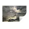 Vuurtoren - Golven - Storm Muursticker klein -3d