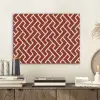 Rood - Beige - Patroon - Lijnen PET vilt klein 837 -sfeer1