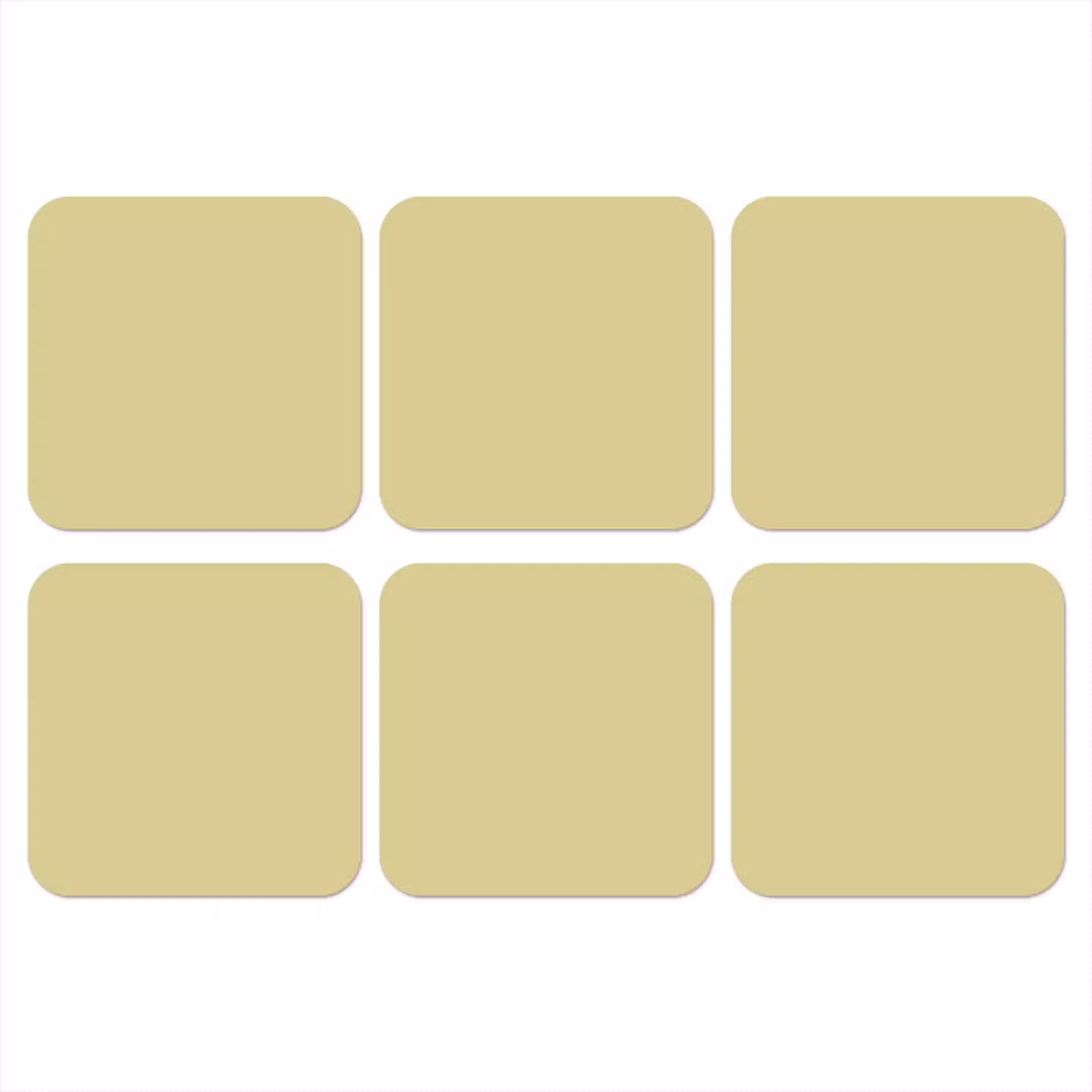 Golden - Clover - Geel onderzetter kurk middel 366 -3d