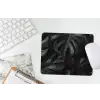 Zwart - Monstera - Bladeren muismat rubber klein -witbureau