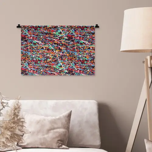 Spat - Abstract - Waterverf - Multi Wandkleed katoen klein 269 -sfeer4