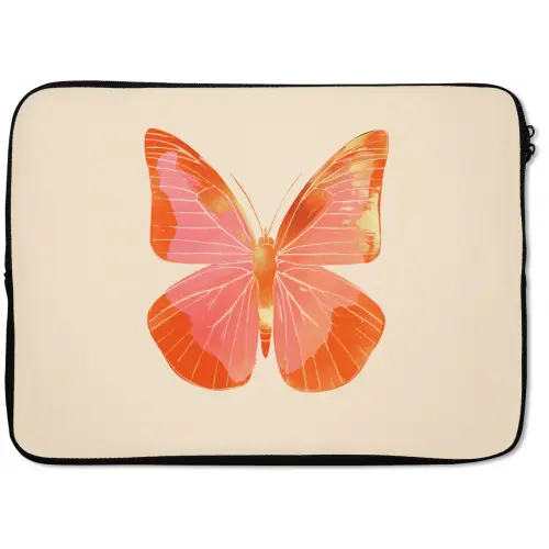 Vlinder - Minimalistisch - Roze laptophoes neopreen klein -zkaufland3dotto