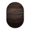 Hout - Grillige nerven Wandcirkel Ovaal Forex klein -3d